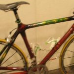 OSAKA手づくりアンドアートバザールで見つけた竹製の自転車。とても渋い色でかっこいい！！